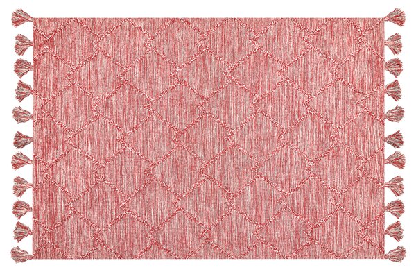 Koberec NIGDE Červená 140 x 200 cm Bavlna