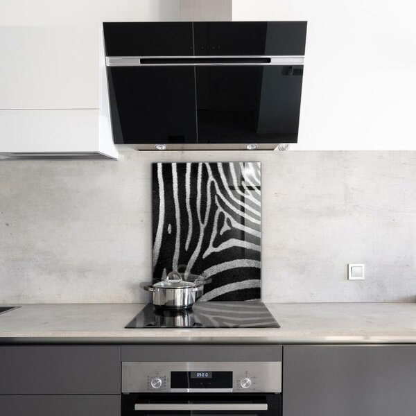 Kuchyňský skleněný panel Zebra skin african ext