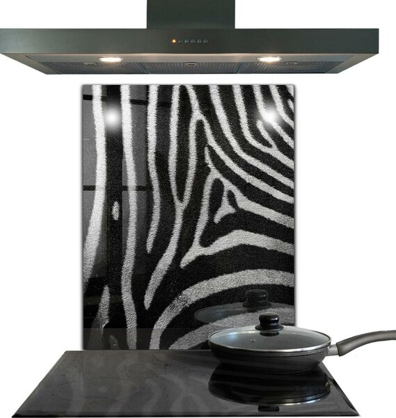 Kuchyňský skleněný panel Zebra skin african ext