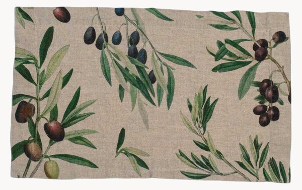 Sada prostírání ze lnu Olives, 2 díly