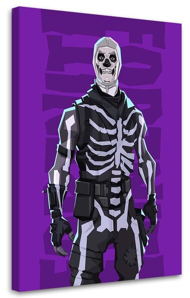 Obraz na plátně Skull Trooper fortnite - Nikita Abakumov Rozměry: 40 x 60 cm