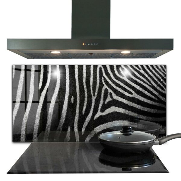 Kuchyňský skleněný panel Zebra skin african ext