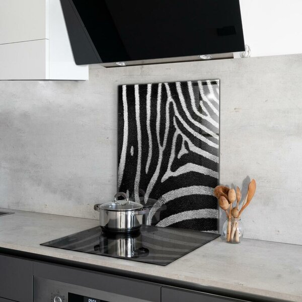 Kuchyňský skleněný panel Zebra skin african ext