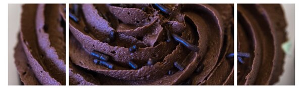 Obraz - Čokoládový cupcake (170x50 cm)