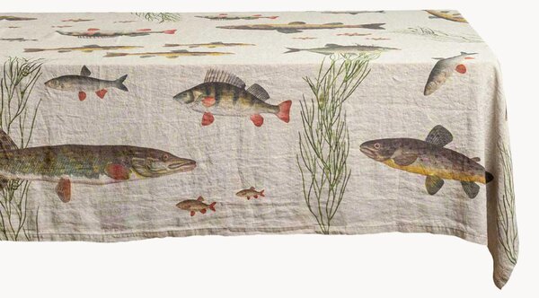Lněný ubrus Freshwater Fish