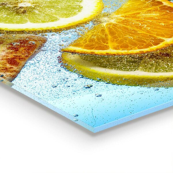 Skleněný panel Šťavnaté citrusové osvěžení