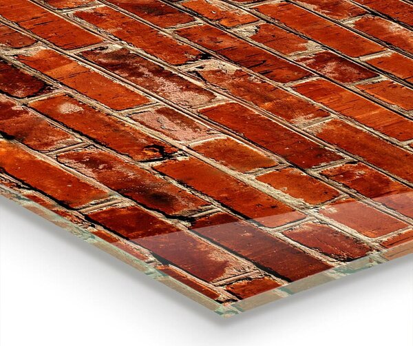 Kuchyňský skleněný panel Přírodní cihlová zeď