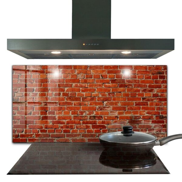 Kuchyňský skleněný panel Přírodní cihlová zeď
