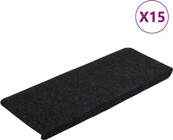 VidaXL Samolepicí schodové rohože 15 ks [343478] Barva: Modrá, Velikost: 65 x 22.5 x 3.5 cm