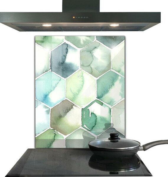 Skleněný panel Akvarel geometrické vzory