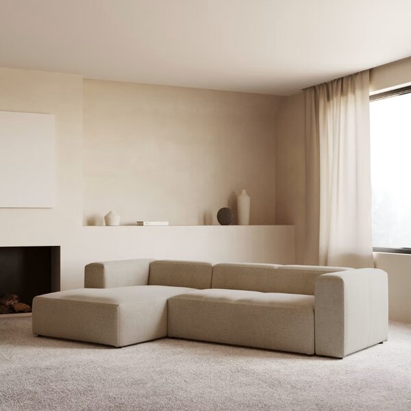 Kave Home Rohová pohovka Blok 330 cm, levá – vystavený kus