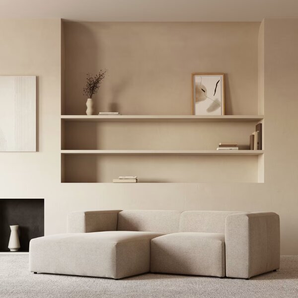 Kave Home Rohová pohovka Blok 240 cm, levá