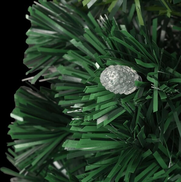 VidaXL Předem osvětlený vánoční stromek se stojanem a LED optické vlákno [284302] Velikost: 150 x 70 cm