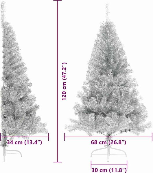 VidaXL Umělý osvětlený vánoční stromeček PVC, s 61 bílými míčky [3397183] Barva: Růžová, Velikost: 150 cm