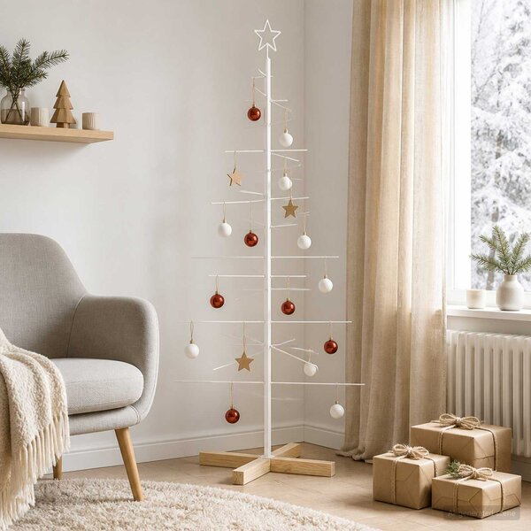 VidaXL Kovový vánoční stromeček KUOPIO Ocel [42053866] Barva: Černá, Velikost: 120 cm