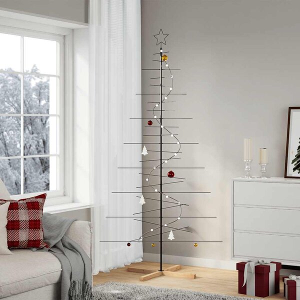 VidaXL Kovový vánoční stromeček KUOPIO Ocel [42053866] Barva: Černá, Velikost: 120 cm