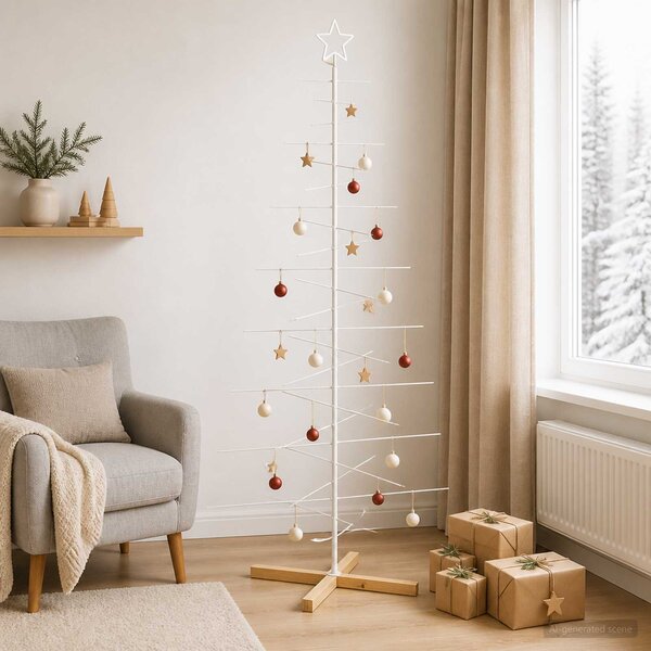 VidaXL Kovový vánoční stromeček KUOPIO Ocel [42053866] Barva: Černá, Velikost: 120 cm
