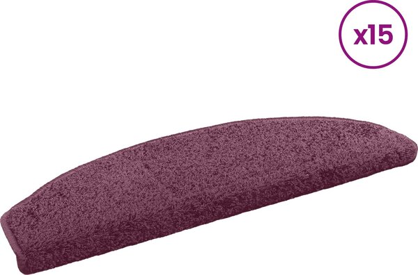 VidaXL Schodové rohože 15 ks , půlkulaté, velké [42038663] Barva: zlatá, Velikost: 56 x 17 x 3 cm