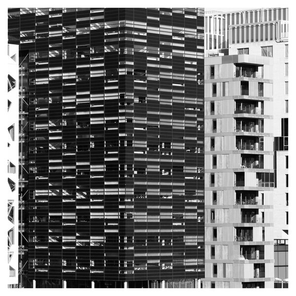 Obraz černobílé architektury (30x30 cm)