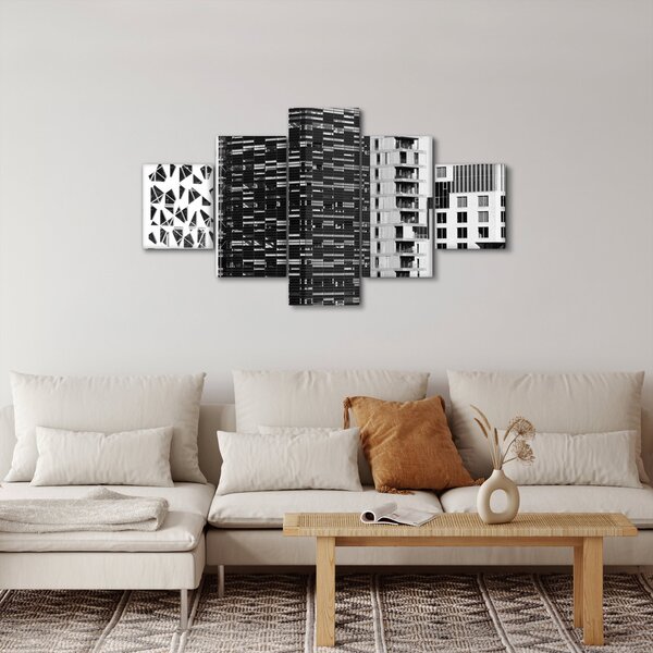 Obraz černobílé architektury (125x70 cm)