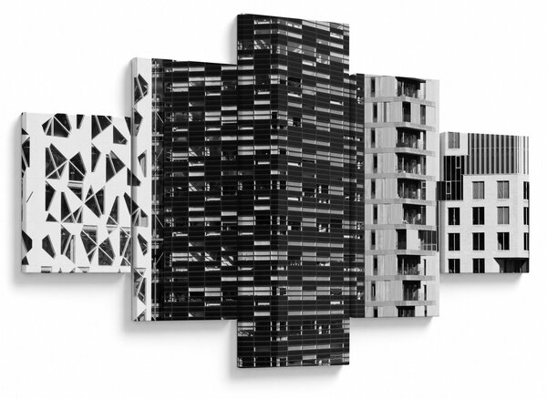 Obraz černobílé architektury (125x70 cm)