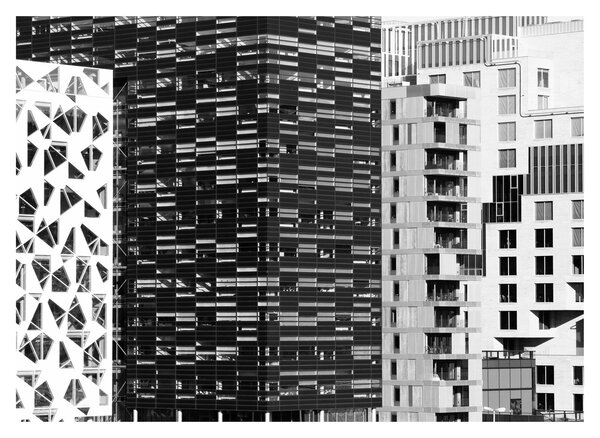 Obraz černobílé architektury (70x50 cm)
