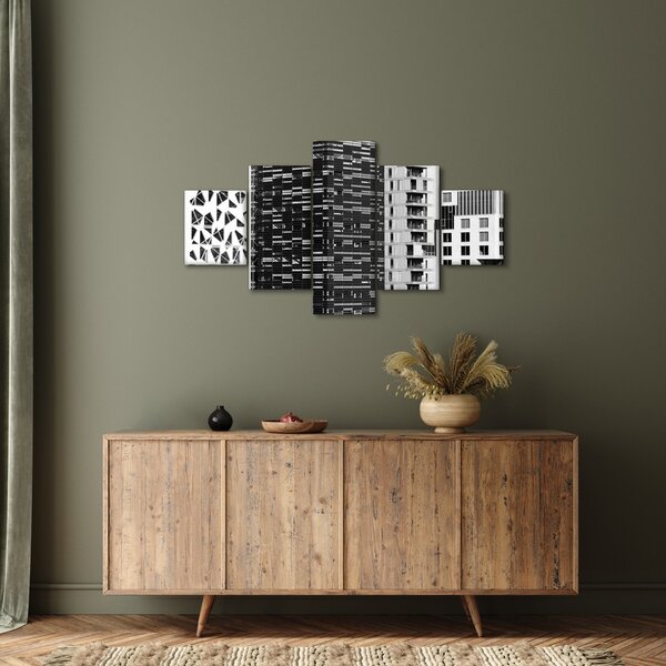 Obraz černobílé architektury (125x70 cm)