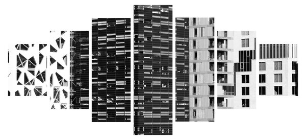 Obraz černobílé architektury (210x100 cm)