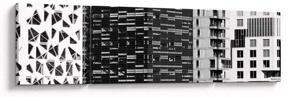 Obraz černobílé architektury (170x50 cm)