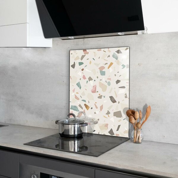 Skleněný panel Béžové terrazzo terrazzo