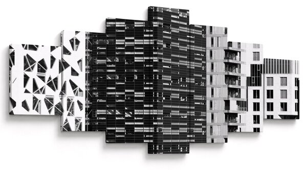 Obraz černobílé architektury (210x100 cm)