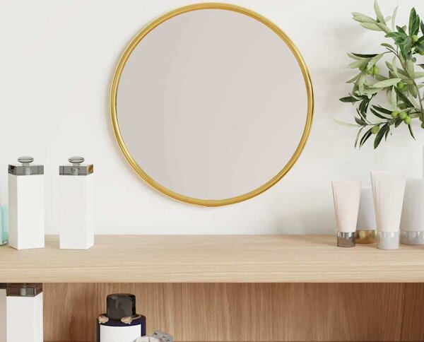 VidaXL Nástěnné zrcadlo kulaté [348173] Barva: Černá, Velikost: Ø 50 cm