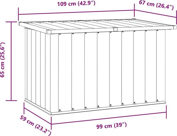 VidaXL Zahradní úložný box [46258] Barva: Zelená, Velikost: 171 x 99 x 93 cm