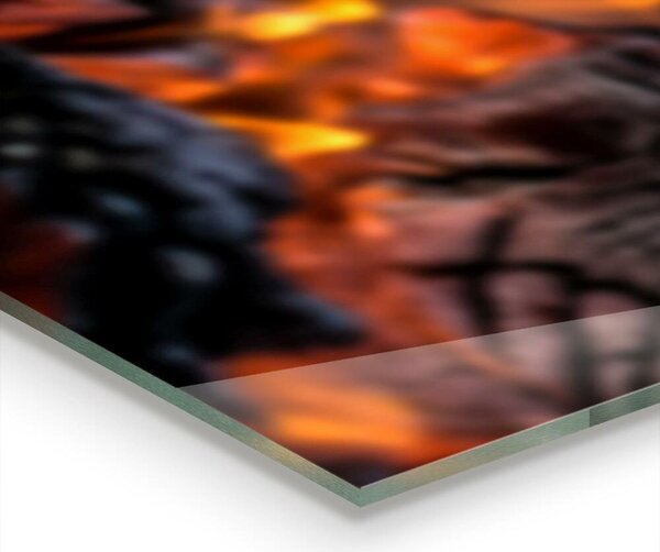 Kuchyňský skleněný panel Hořící oheň oheň