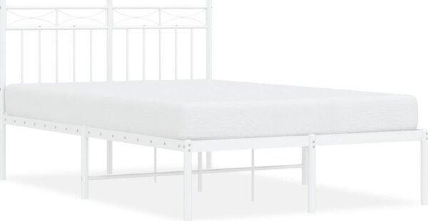 VidaXL Kovový rám postele s čelem, světlá výška pod postelí 26 cm [373738] Barva: Černá, Velikost: 80 x 200 cm (rám 207 x 85 x 91 cm)