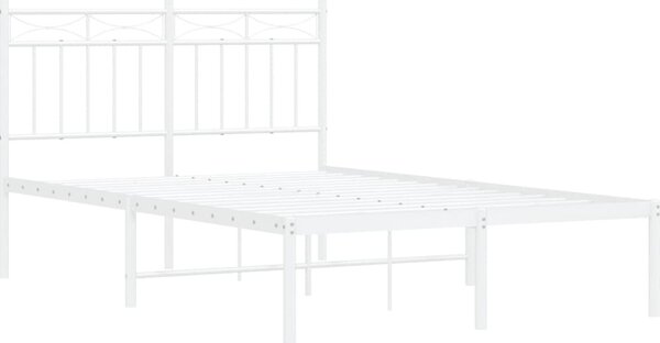 VidaXL Kovový rám postele s čelem, světlá výška pod postelí 26 cm [373738] Barva: Černá, Velikost: 80 x 200 cm (rám 207 x 85 x 91 cm)