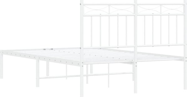 VidaXL Kovový rám postele s čelem, světlá výška pod postelí 26 cm [373738] Barva: Černá, Velikost: 80 x 200 cm (rám 207 x 85 x 91 cm)
