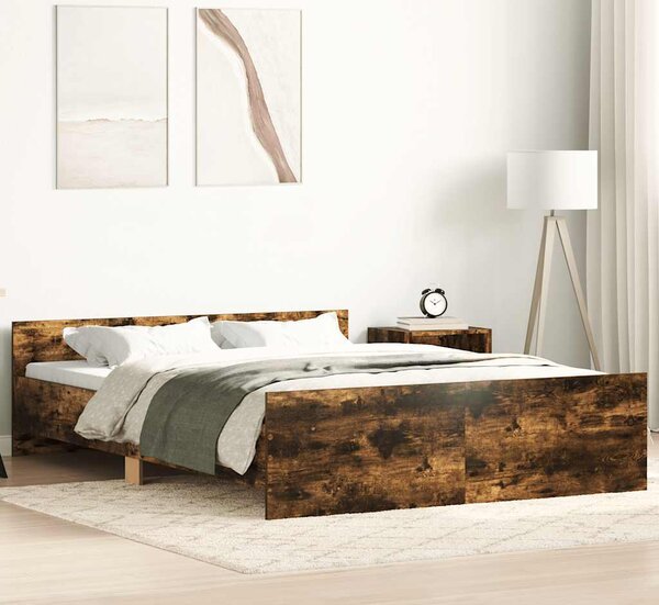 VidaXL Rám postele bez matrace kompozitní dřevo [3203745] Barva: Bílá, Velikost: 90 x 190 cm (rám 193 x 93 x 50 cm)