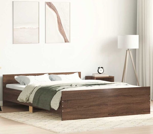 VidaXL Rám postele bez matrace kompozitní dřevo [3203745] Barva: Bílá, Velikost: 90 x 190 cm (rám 193 x 93 x 50 cm)