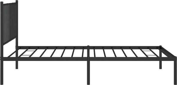 VidaXL Kovový rám postele s čelem, světlá výška pod postelí 26 cm [350858] Barva: Černá, Velikost: 90 x 200 cm (rám 207 x 95 x 90,5 cm)