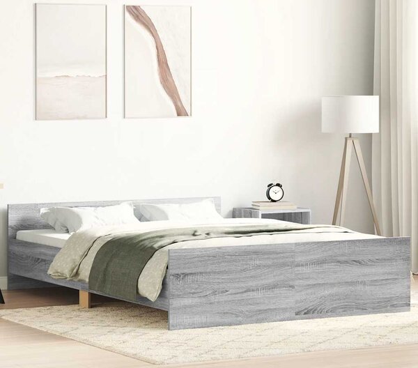 VidaXL Rám postele bez matrace kompozitní dřevo [3203745] Barva: Bílá, Velikost: 90 x 190 cm (rám 193 x 93 x 50 cm)