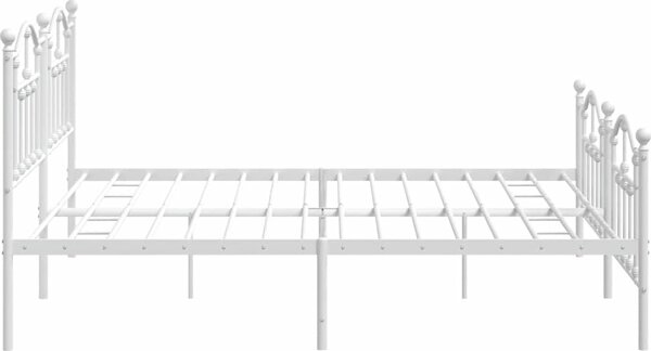 VidaXL Kovový rám postele s hlavovým a nožním čelem, světlá výška pod postelí 27 cm [353513] Barva: Černá, Velikost: 90 x 200 cm (rám 207 x 95 x 97 cm)