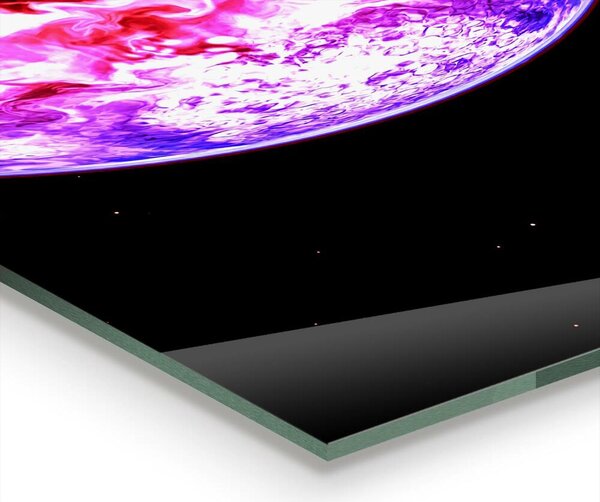 Skleněný panel Vesmír tajemné planety