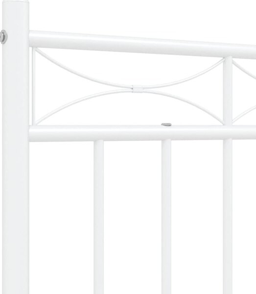 VidaXL Kovový rám postele s čelem, světlá výška pod postelí 26 cm [373738] Barva: Černá, Velikost: 80 x 200 cm (rám 207 x 85 x 91 cm)