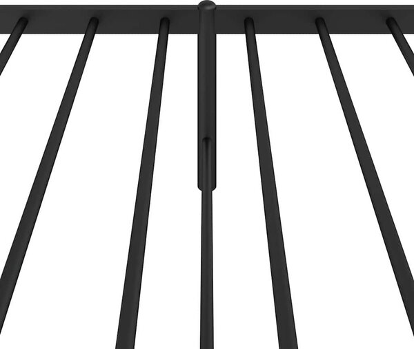 VidaXL Kovový rám postele s čelem, světlá výška pod postelí 26 cm [350858] Barva: Černá, Velikost: 90 x 200 cm (rám 207 x 95 x 90,5 cm)