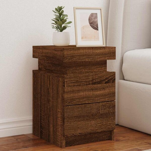 VidaXL Noční stolek s LED osvětlením 35 x 39 x 55 cm [836751] Barva: dub sonoma