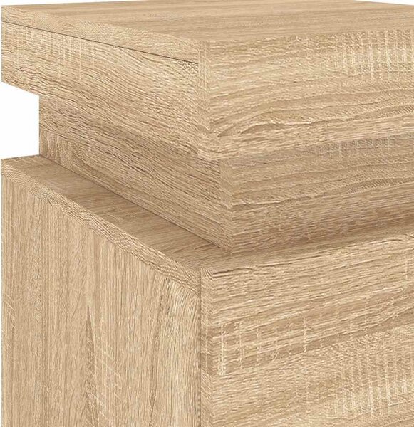VidaXL Noční stolek s LED osvětlením 35 x 39 x 55 cm [836751] Barva: dub sonoma