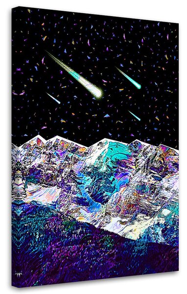 Obraz na plátně Modré padající hvězdy - Gab Fernando Rozměry: 40 x 60 cm