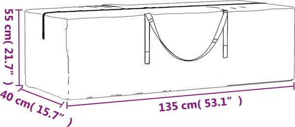 VidaXL Úložný vaky na vánoční stromek 2 ks černé polyethylen [3195593] Velikost: 135 x 40 x 55 cm
