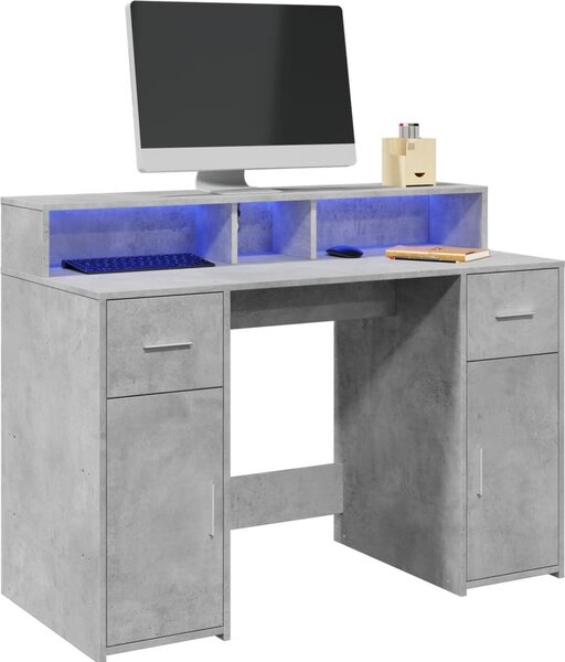 VidaXL Desk Engineered Wood [3309418] Barva: Bílá, Velikost: 200 x 55 x 91 cm